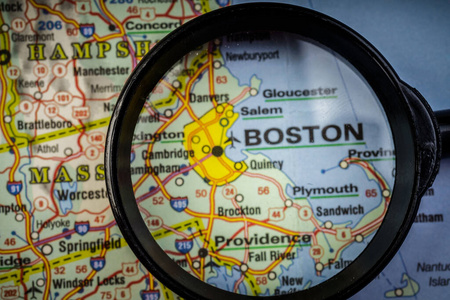 商业 大陆 城市 图钉 地图集 学习 伟大的 指向 波士顿
