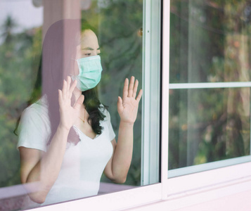 病毒 照顾 亚洲 房子 细菌 疾病 预防 窗口 女人 感染