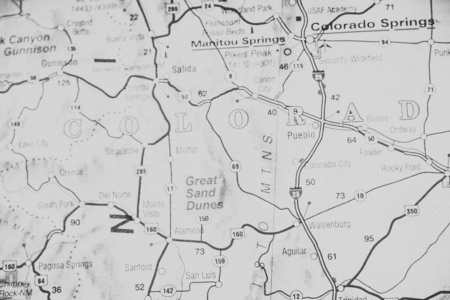 地图 联合 特写镜头 地图集 新的 城市 丹佛 追踪 文化