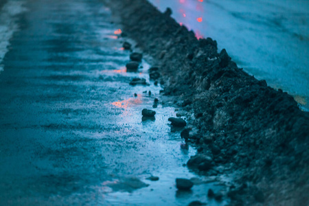 傍晚 轮廓 运输 交通 建筑 市中心 照明 大路 霓虹灯