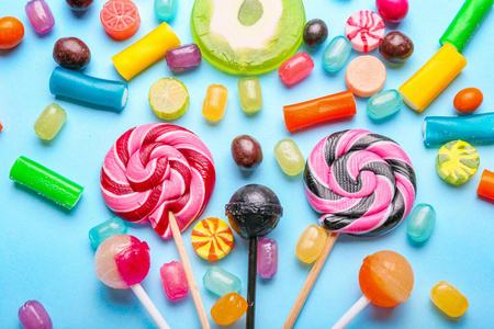 甜食 食物 棒棒糖 对待 卡路里 颜色 糖果 咀嚼 分类