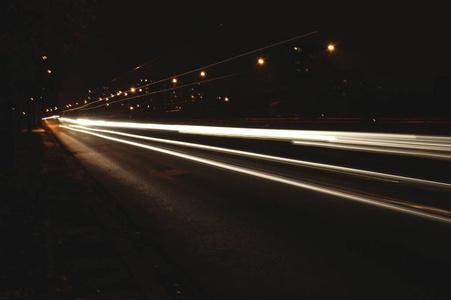 公路 头灯 变模糊 高速公路 模糊 车辆 运动 污染 运输