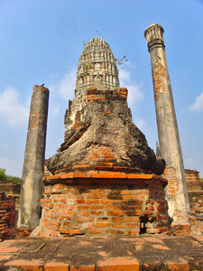 地标 旅游业 寺庙 历史的 瓦特 大城府 佛教徒 亚洲 泰国