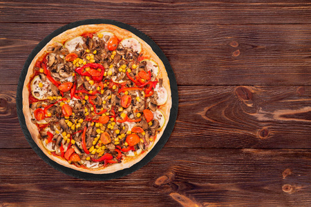 番茄 特写镜头 晚餐 素食者 比萨店 素食主义者 玉米 卡路里