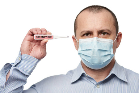 疾病 预防 温度计 面具 呼吸系统 医院 男人 冠状病毒