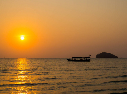 海岸 海滩 磅礴 日落 太阳 风景 亚洲 古老的 旅游业