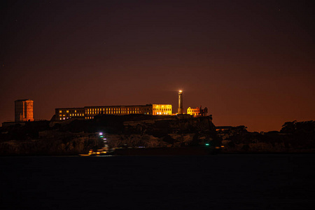 恶魔岛国家公园灯塔夜景照片图片