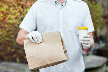 病毒 送货员 信使 提供 包装 感染 爆发 包裹 服务 手套