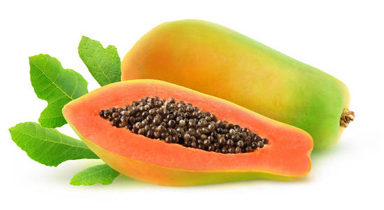 水果 食物 种子 要素 番木瓜 剪辑 包装 甜的 特写镜头