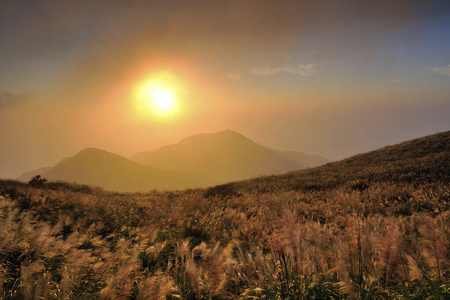 自由 小山 风景 日落 环境 季节 旅行 外部 台湾 生态学