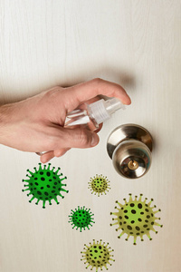 健康 喷雾 照顾 细菌 插图 防腐剂 液体 预防 疾病 冠状病毒