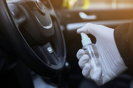 健康 清洁剂 预防 消毒剂 酒精 驾驶 冠状病毒 喷雾 司机