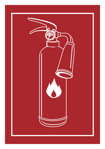 泡沫 签名 插图 圆柱 熄灭 卡通 救生员 火焰 安全 紧急情况