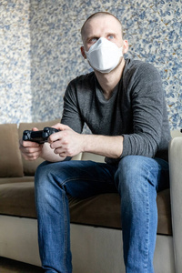 男人 房间 流感 技术 光晕 遥远的 面具 疾病 流行病