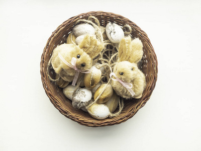 复制空间 四月 传统 庆祝 复活节 假日 鸡蛋 卡片 宠物