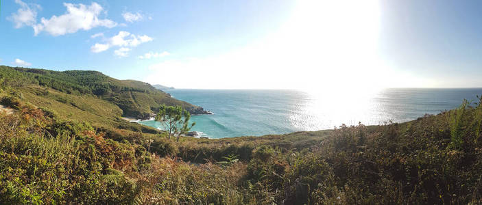 海景 假期 西班牙 地标 绿松石 岩石 地中海 海洋 日落