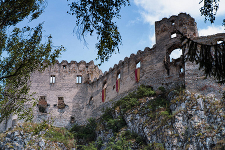 欧洲 古老的 旅行 建设 斯洛伐克 建筑学 城堡 小山 旅行者