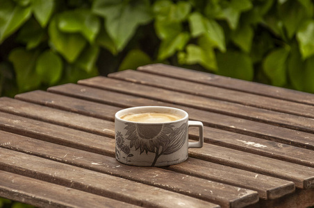 桌子 芳香 食物 早晨 热的 纹理 木材 咖啡 饮料