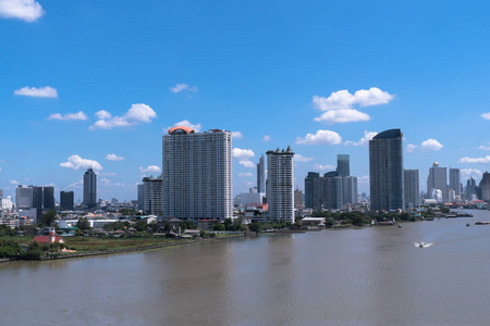 城市景观 夏天 天线 城市 自然 全景图 天空 流动 地标