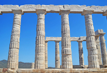 欧洲 艺术 寺庙 纪念碑 波塞冬 阿提卡 风景 海神庙 支柱
