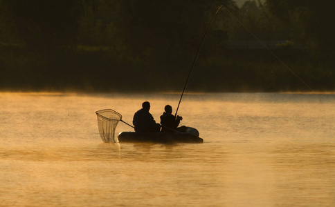 爱好 场景 渔民 钓鱼 抓住 男人 渔业 日落 轮廓 行动
