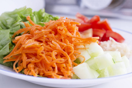生菜 健康 胡萝卜 饮食 开胃菜 早午餐 维生素 西红柿