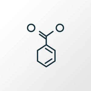 化学式图标线符号.优质隔离化学元素,时尚风格.照片