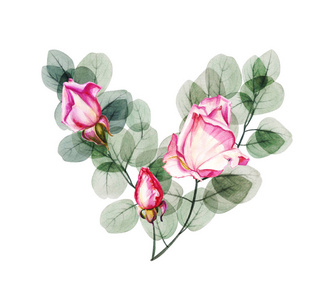 浪漫的 绘画 花的 玫瑰 开花 艺术 情人 婚礼 收集 打印