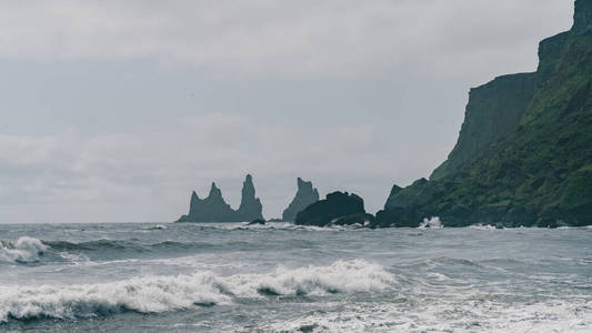 海景 斯堪的纳维亚 沿海 风景 波动 海岸线 波浪 维克