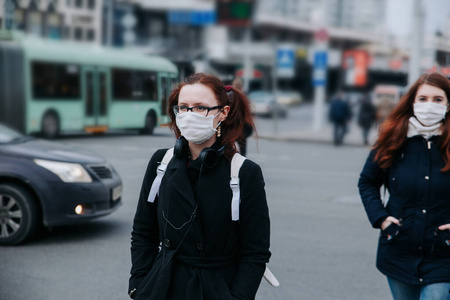坏的 人群 污染 保护 流感 街道 健康 感染 病毒 危险