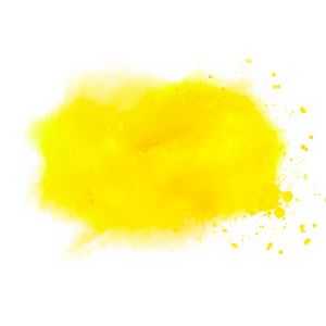 抽象黄色全手绘水彩画插图