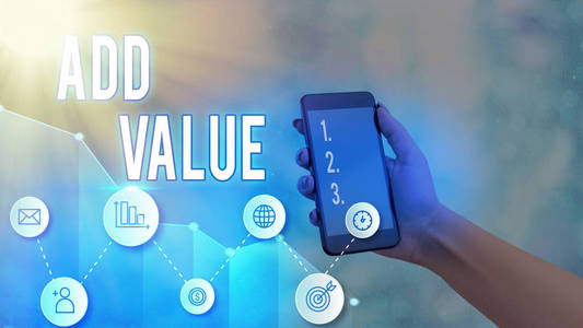 概念性手稿显示出附加值.