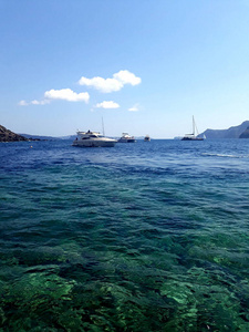 希腊 圣托里尼 欧洲 海岸线 旅游业 岩石 海岸 旅行 意大利