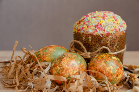 鹌鹑 颜色 篮子 特写镜头 复活节 鸡蛋 传统 季节 假日
