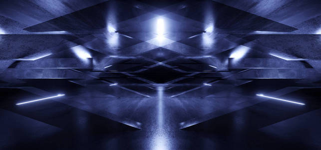 地板 照明 现实 霓虹灯 三维 建筑学 反射 发光 激光