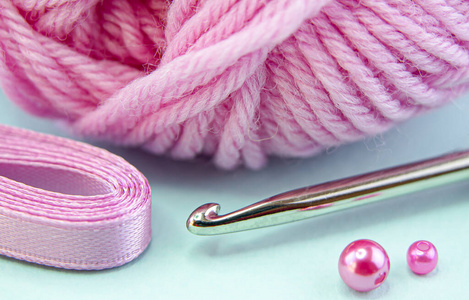 粉红色 纱线 自制 骷髅 钩针 时尚 缝纫 手工艺品 工艺品