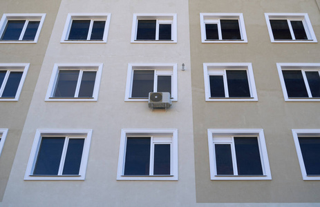 住房 公寓 家庭 高的 外部 建设 建筑 冷却 空气 建筑学