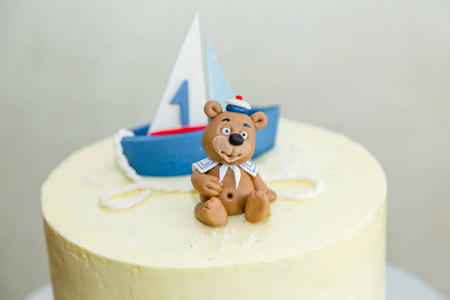 海的 甜点 假日 海洋 乐趣 童年 第一 甜的 蛋糕 水手