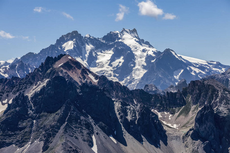 高峰 徒步旅行 欧洲 风景 阿尔卑斯山 法国 自然 天空