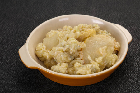 意大利调味饭 盘子 餐厅 特写镜头 意大利语 午餐 素食主义者