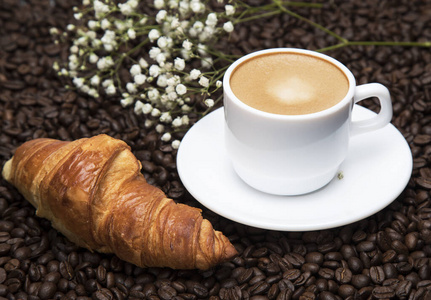 特写镜头 浓缩咖啡 咖啡 粮食 卡布奇诺 热的 早餐