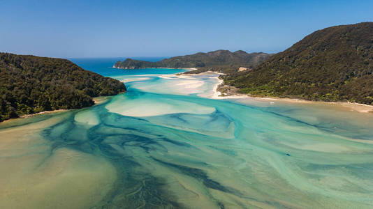 退潮 美丽的 夏天 旅行 自然 风景 旅游业 回流 海岸