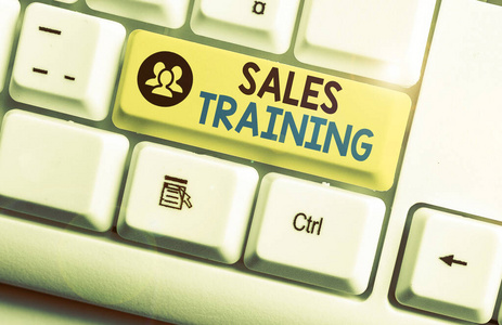 文字文字销售培训。商业概念培训销售展示了伟大的销售技巧的方法。