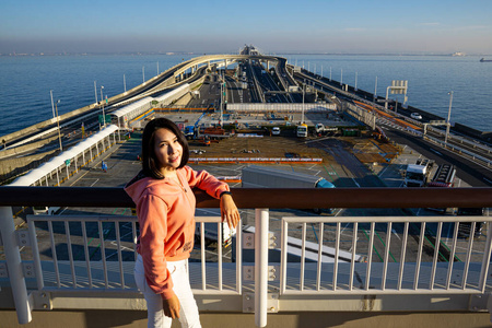 旅行 日本 肖像 建筑学 地标 女人 旅行者 水线 美观的设计