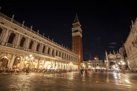 威尼斯 历史 傍晚 威尼斯人 地标 历史的 风景 广场 古老的