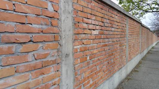 石工 建造 复古的 墙纸 砌砖工程 水泥 固体 外部 古老的
