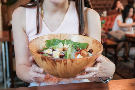 白种人 商业 沙拉 照顾 营养 电话 女孩 蔬菜 饮食 健康