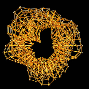 抽象 周期 三维 框架 金属 插图 多边形 纹理 致使 圆圈