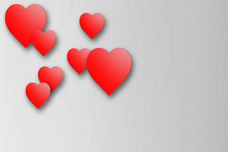 情人 红心 纹理 运动 复制空间 简单的 多种 数字 插图