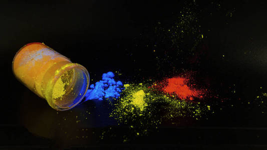 化学颜色光致发光化学材料,称为荧光材料.